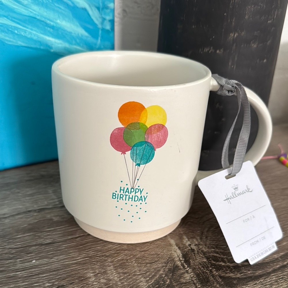 Hallmark Happy Birthday Mug with Colorful Balloons